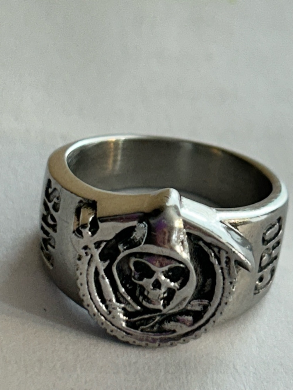 SAMCROC Reaper Ring, Stainless Steel, approx. 1” diameter, size 12-12.5